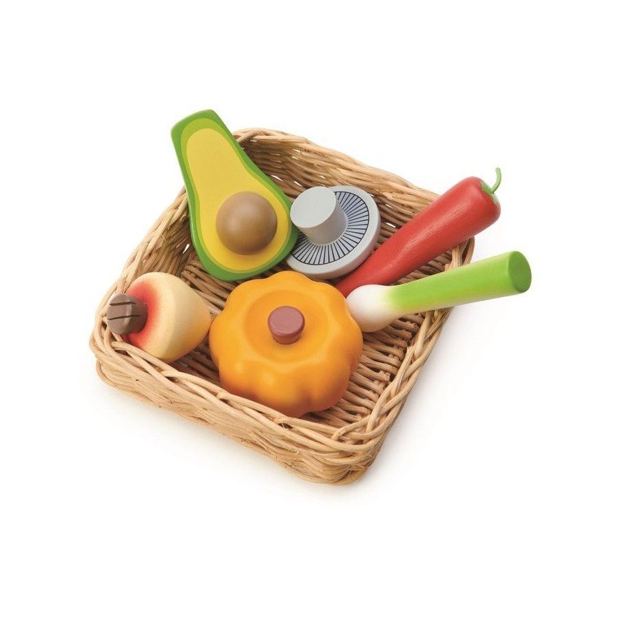 Tender Leaf Toys Vegetable wicker basket