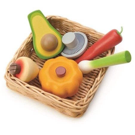 Tender Leaf Toys Vegetable wicker basket