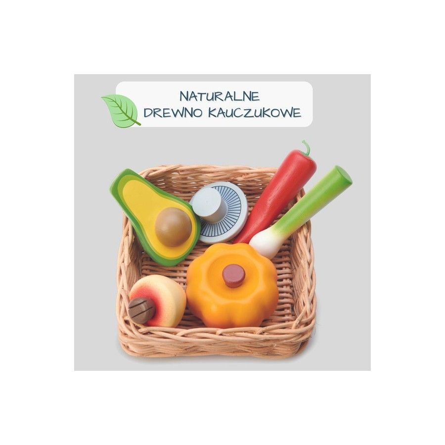 Tender Leaf Toys Vegetable wicker basket