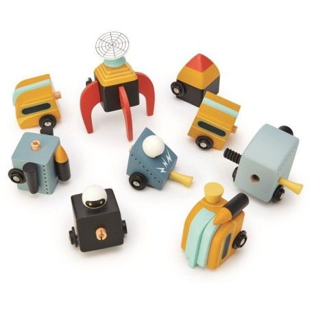 Tender Leaf Toys Wooden cosmic vehicles, construction toy