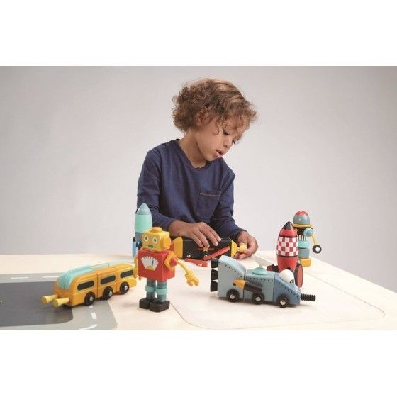 Tender Leaf Toys Véhicules spatiaux en bois, jouets de
