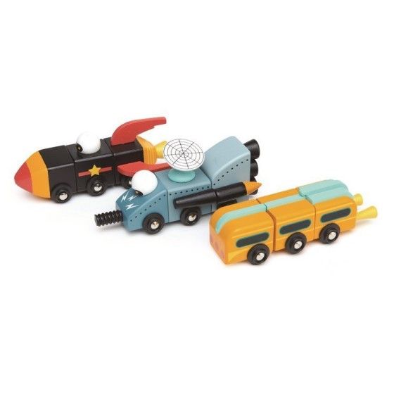 Tender Leaf Toys Drevené kozmické vozidlá, hračka