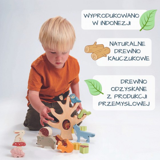 Tender Leaf Toys Drewniana gra zręcznościowa - Leśne zwierzątka