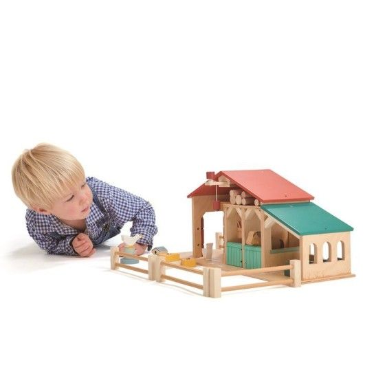 Tender Leaf Toys Trä roliga figurer - Farm med