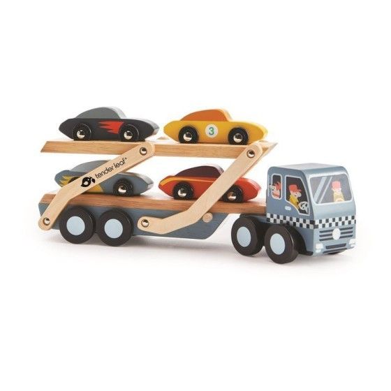 Tender Leaf Toys Fából készült vontató