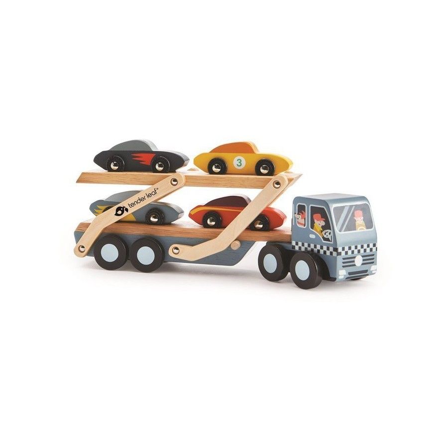Tender Leaf Toys Fából készült vontató