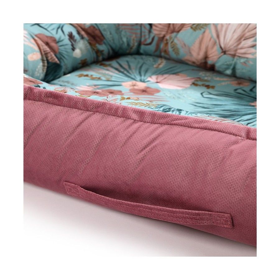 La Millou Kokon Best Nest - M - Boho Palms - Mulberry Velvet