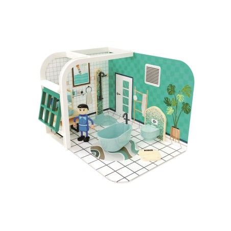 JOUECO Dollhouse Bathroom