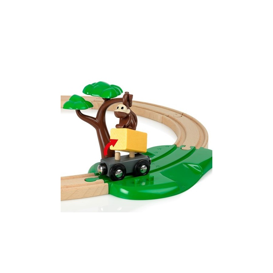 BRIO World Kolejka Drewniana Safari 17el.