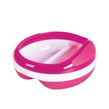 OXO Kom gedeeld met een deksel van roze