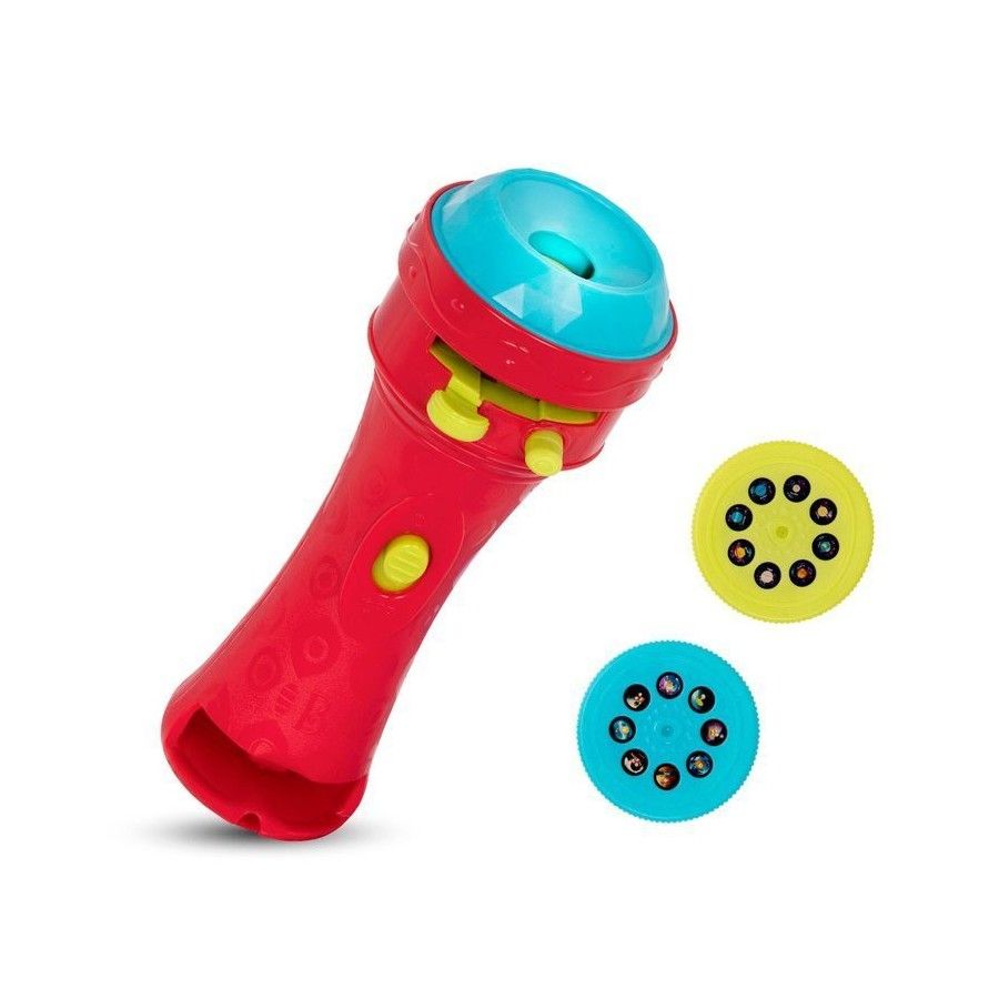 B.toys Világítsa meg a holdat - projektor-zseblámpa - piros