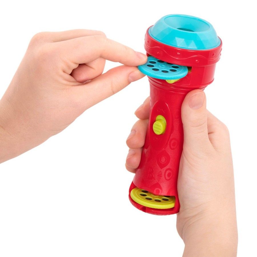 B.toys Világítsa meg a holdat - projektor-zseblámpa - piros