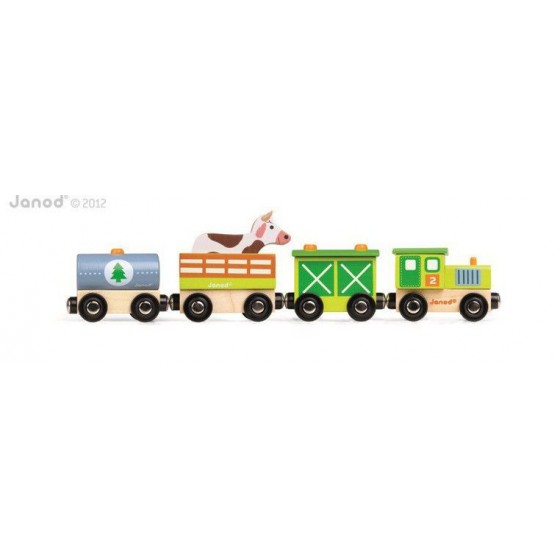 JANOD farm wooden train