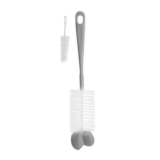BabyOno brush for bottles and teats with a sponge brush and