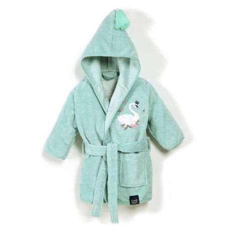 LA MILLOU BATHROBE BAMBOO - S - MINT MOONLIGHT SWAN