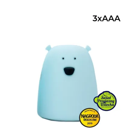 Rabbit&Friends A small bear lamp - blue