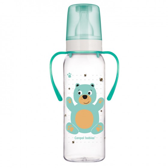 Biberon en verre - Hygge Baby - Chat vert- 240mL