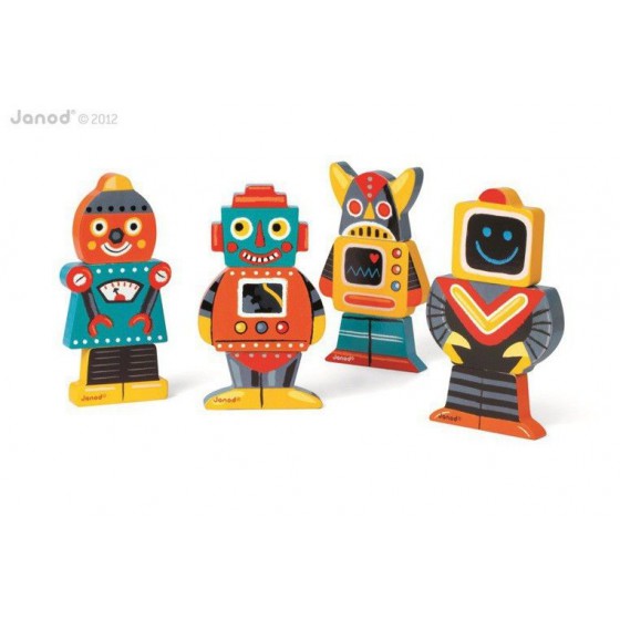 JANOD Magnetyczne klocki 3D Roboty