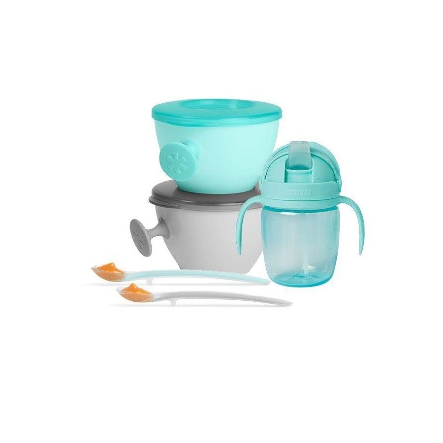 Skip Hop Easy-Feed Teal/Grey potravinová sada