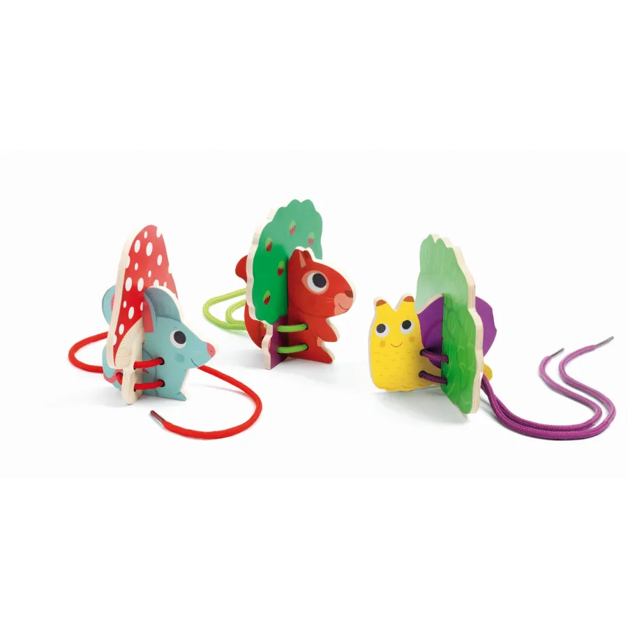 Djeco Nawlekanka-sznurowanka ZWIERZĄTKA