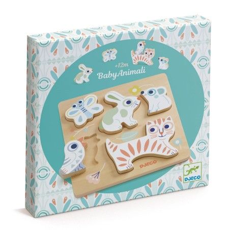 Djeco BABY ANIMALI 木制拼图
