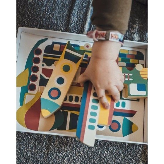 Auzou Puzzle in legno Veicoli 3
