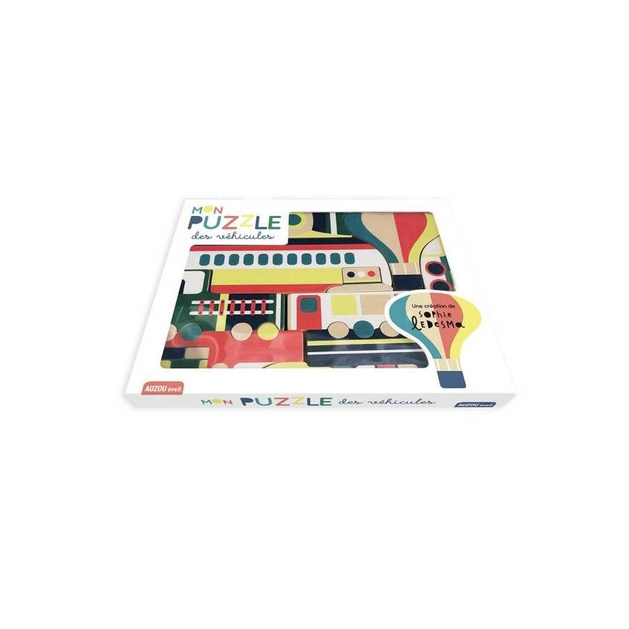 Auzou Puzzle drewniane Pojazdy 3+