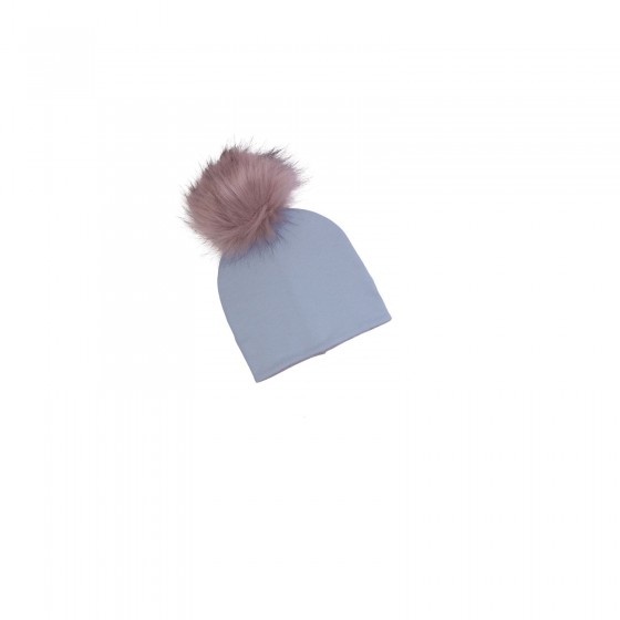 CAPPELLO ULKA CON POMPON 1-3 ANNI PIETRA BLU