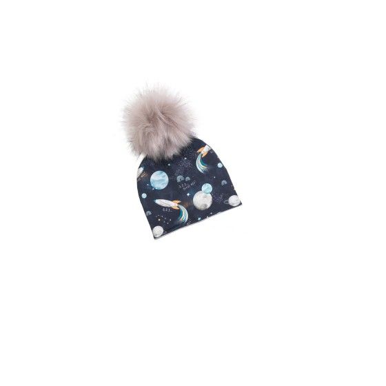 ULKA CZAPKA Z POMPONEM 6-12 m-cy KOSMOS