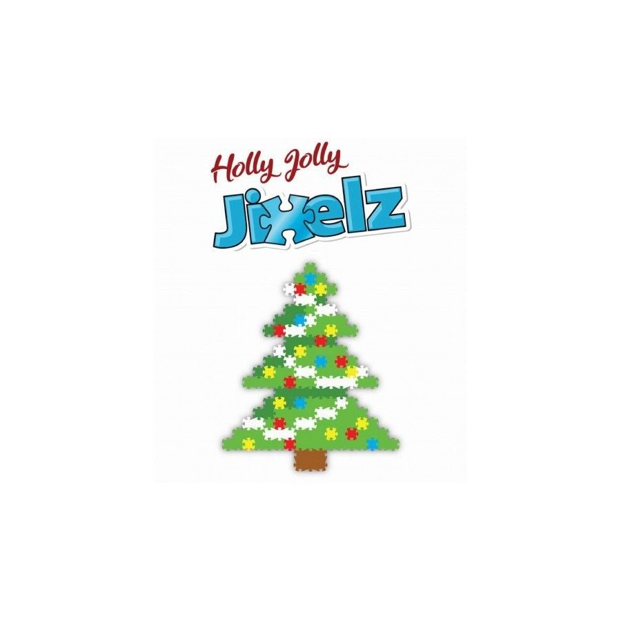 Fat Brain Toy Puzzelki Holly Jolly Jixelz Choinka