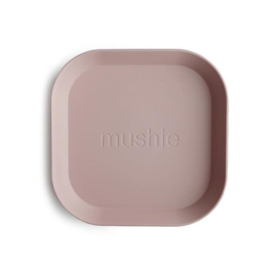Mushie - 2 talerzyki Square Blush