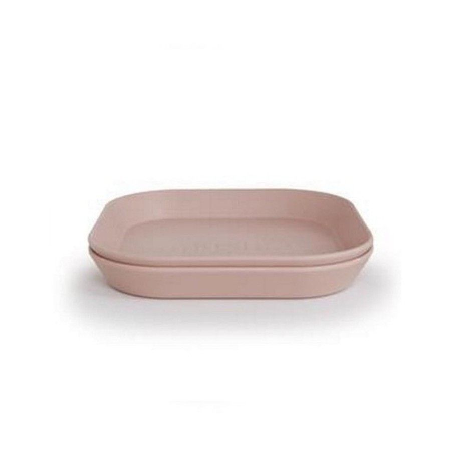 Mushie - 2 saucers Square Blush - 7426999780601