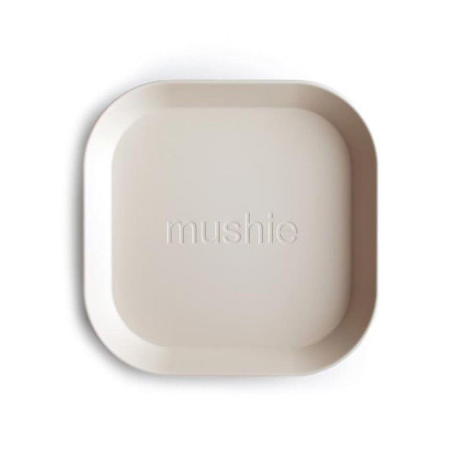 Mushie - 2 talerzyki Square Ivory