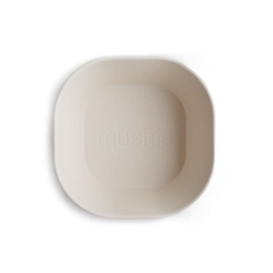 Mushie - 2 miseczki Square Ivory