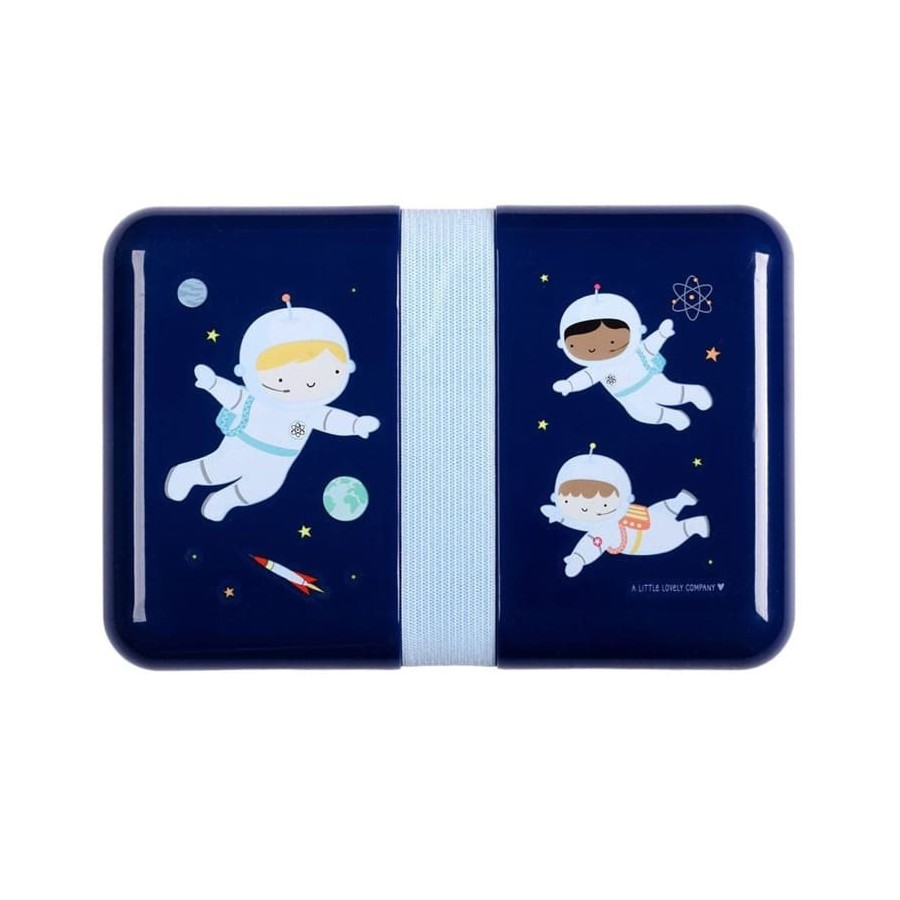 A Little Lovely Company - Śniadaniówka Lunchbox Astronauta z naklejkami