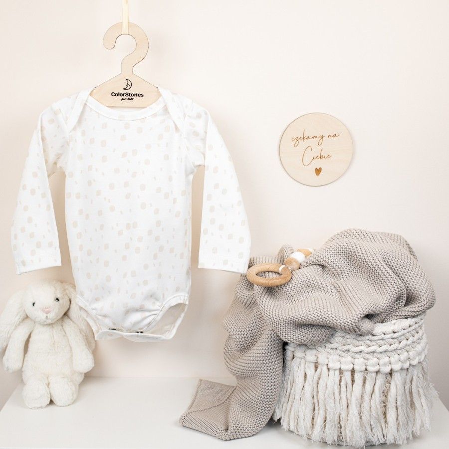 ColorStories - Body de manga larga Playground beige de 62 cm