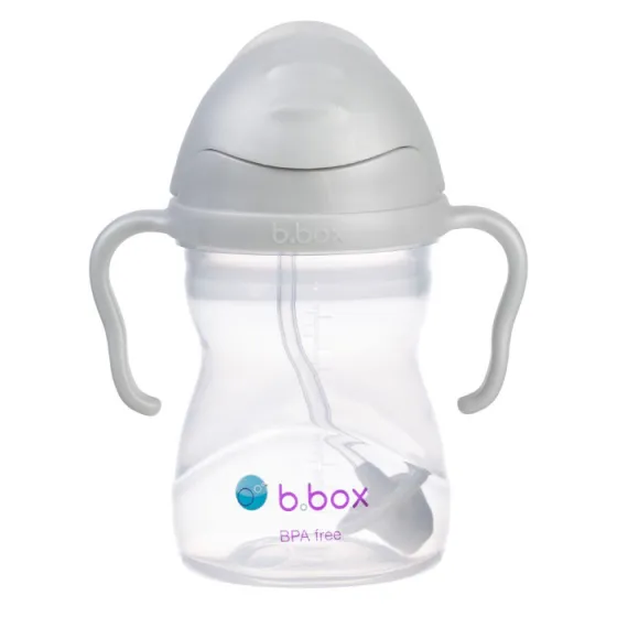 B.box Bidon ze słomką 240 ml, szary