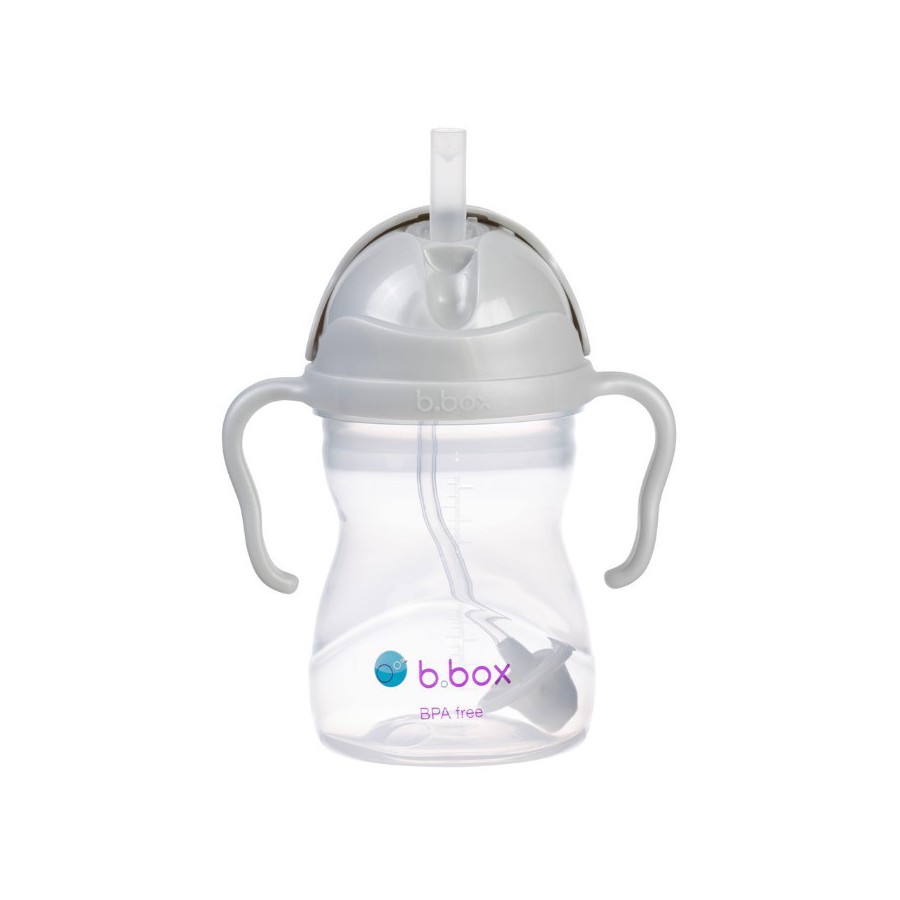 B.box Bidon ze słomką 240 ml, szary