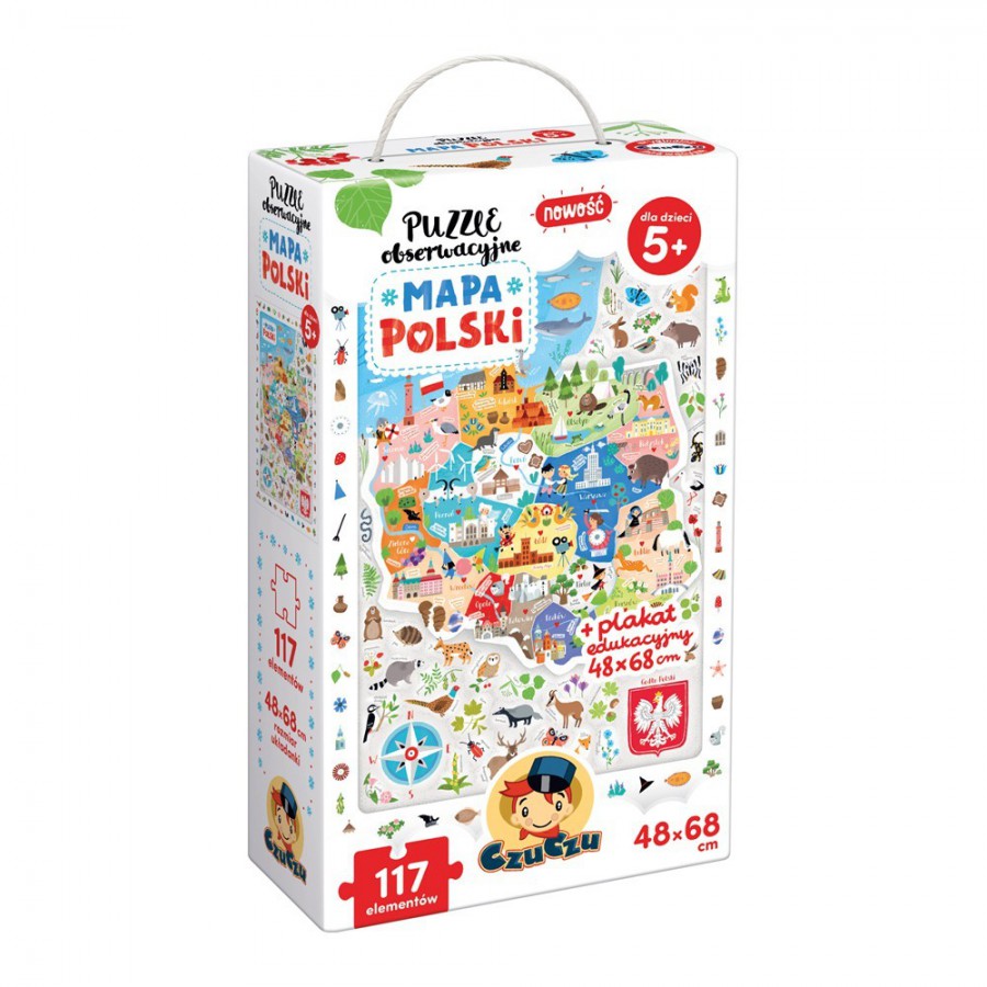 CzuCzu Puzzle obserwacyjne - Mapa Polski 5+