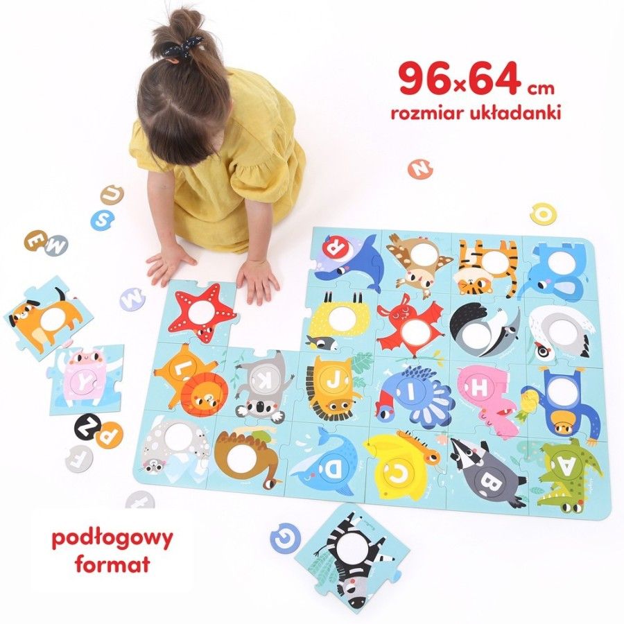 CzuCzu Duuuże puzzle z dziurką Alfabet 3+