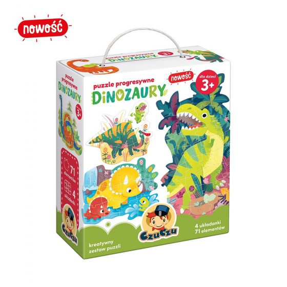 CzuCzu Progresivní puzzle Dinosauři 3+