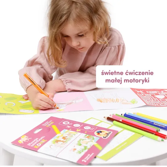 CzuCzu Dłuuugie kolorowanki Konie 4+