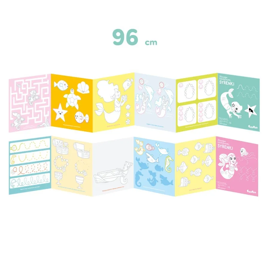 CzuCzu Dłuuugie kolorowanki - Syrenki 4+