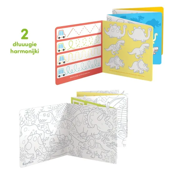 CzuCzu Dłuuugie kolorowanki - Dinozaury 4+