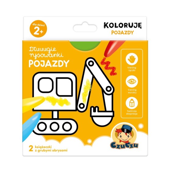 CzuCzu Dłuuugie rysowanki - Koloruję - Pojazdy