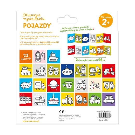 CzuCzu Dłuuugie rysowanki - Koloruję - Pojazdy