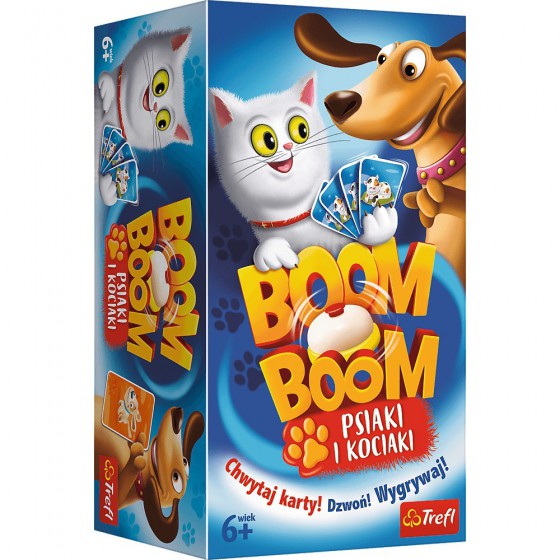 Trefl El juego: Boom Boom - Perros y gatos