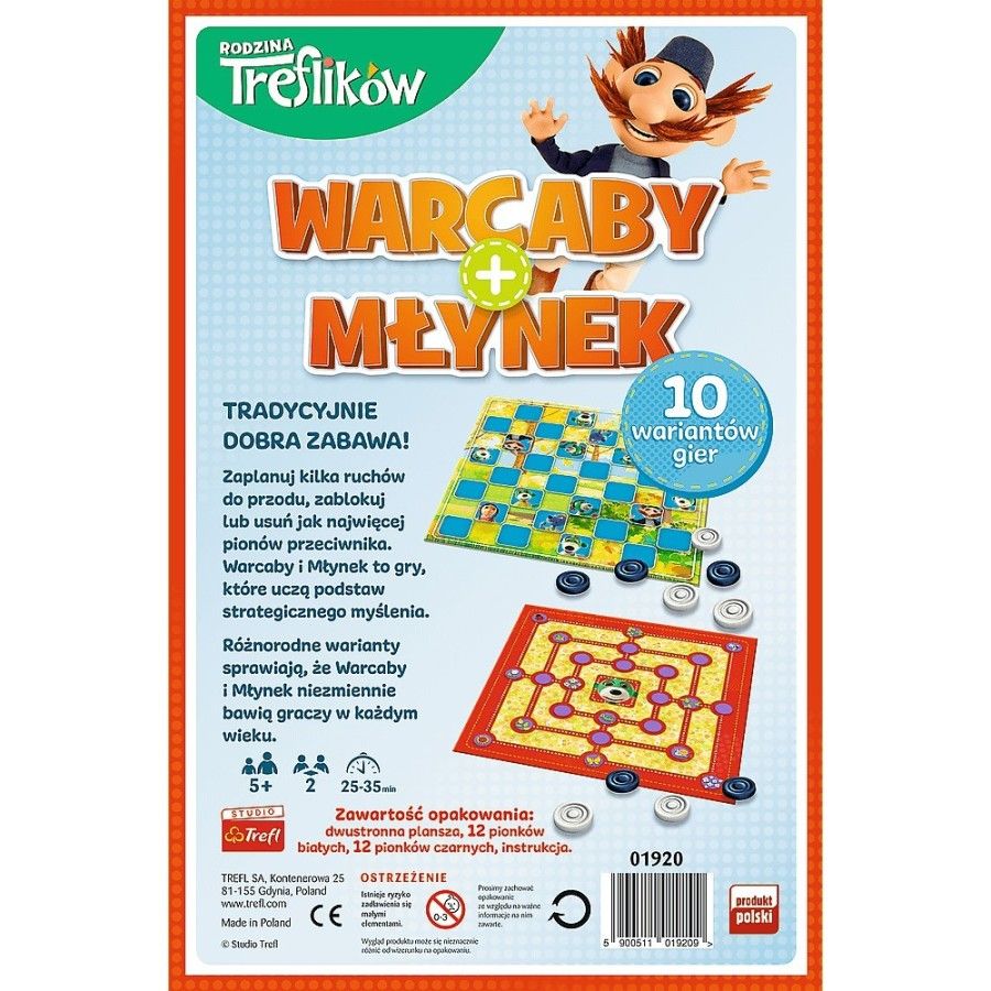 Trefl Сімейна гра - Трефлік Сім'я: Warcaby / Treflik сухий