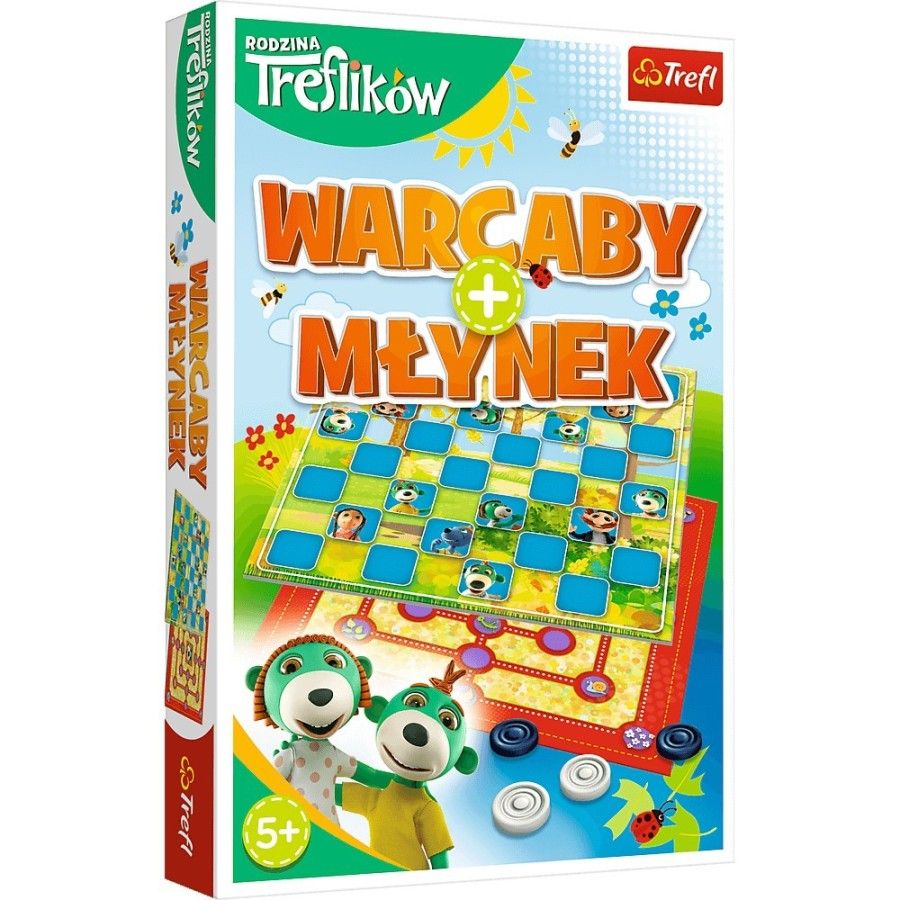 Trefl Gioco per famiglie - Famiglia Treflik: Dama/Mulino Treflik