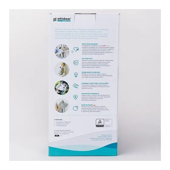 WHISBEAR SOFT SZUMIĄCY MIŚ Z FUNKCJĄ CRYSENSOR TURKUS